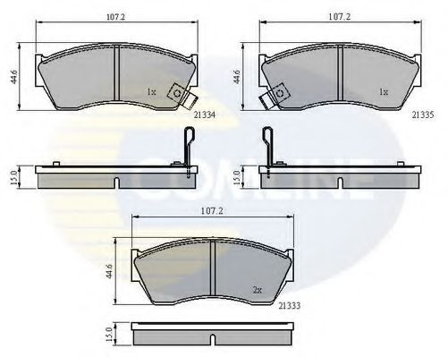 Комплект тормозных колодок, дисковый тормоз COMLINE CBP3518