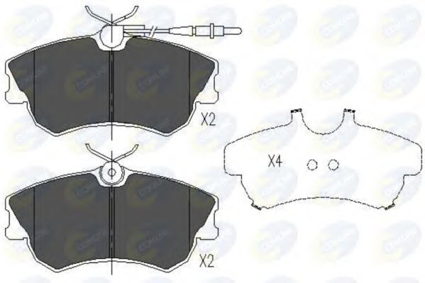 Комплект тормозных колодок, дисковый тормоз COMLINE CBP11539