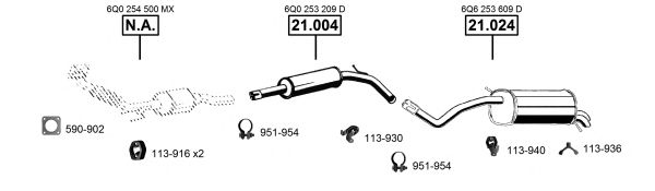Система выпуска ОГ ASMET SK210320