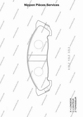 Комплект тормозных колодок, дисковый тормоз NPS KBP3508