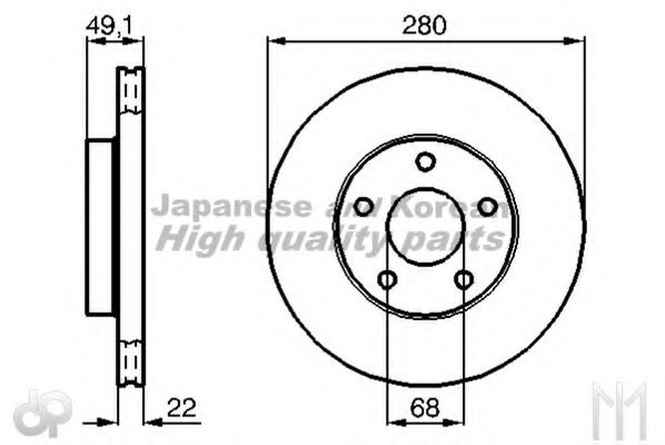 Тормозной диск ASHUKI 0990-4701