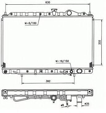 Радиатор, охлаждение двигателя ASHUKI C551-10