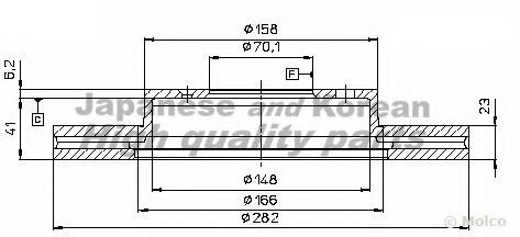 Тормозной диск ASHUKI H037-70