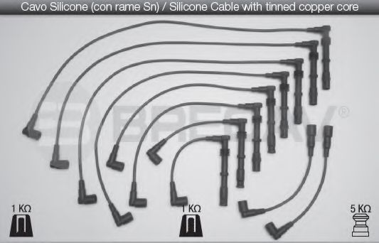 Комплект проводов зажигания BRECAV 02529