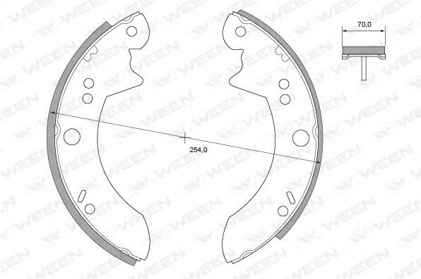 Комплект тормозных колодок WEEN 152-2214