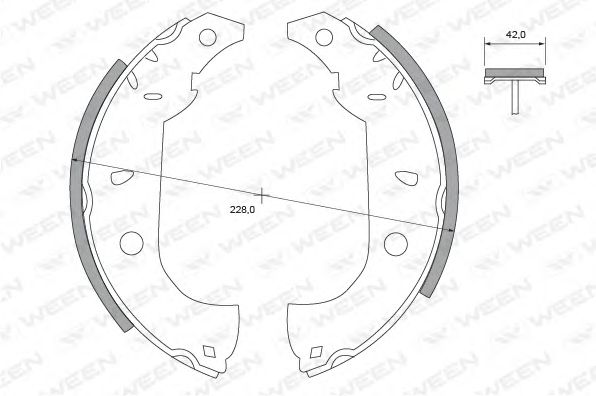 Комплект тормозных колодок WEEN 152-2405