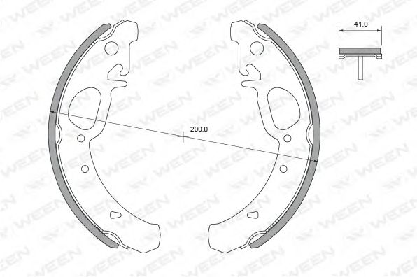 Комплект тормозных колодок WEEN 152-2470