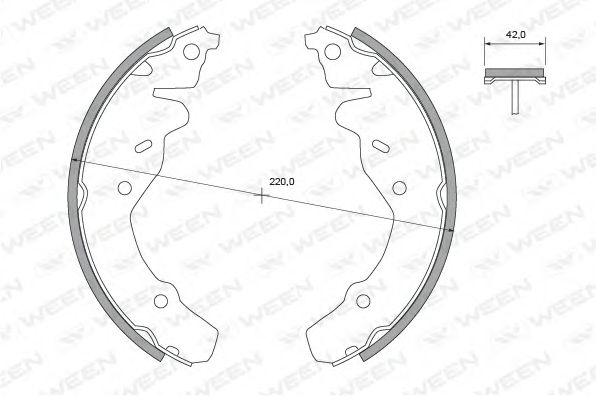 Комплект тормозных колодок WEEN 152-2472