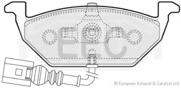 Комплект тормозных колодок, дисковый тормоз EEC BRP1109