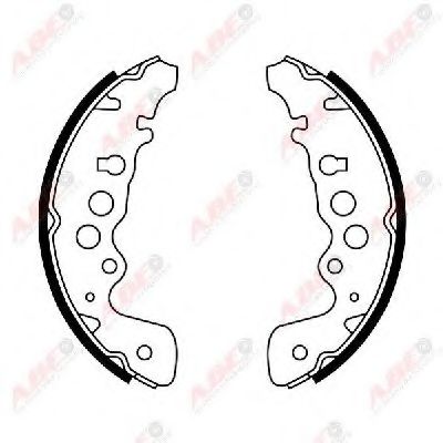 Комплект тормозных колодок ABE C08018ABE