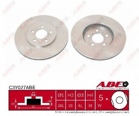 Тормозной диск ABE C3Y027ABE