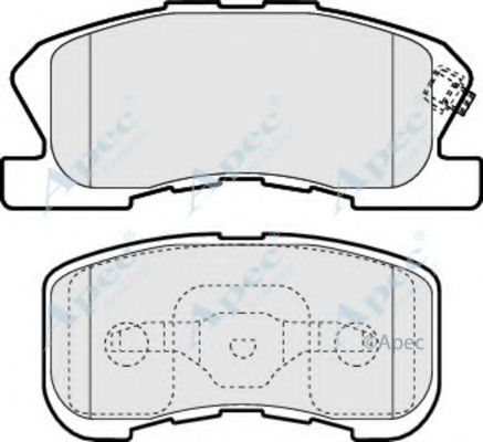 Комплект тормозных колодок, дисковый тормоз APEC braking PAD1148