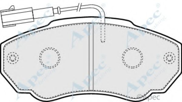 Комплект тормозных колодок, дисковый тормоз APEC braking PAD1239