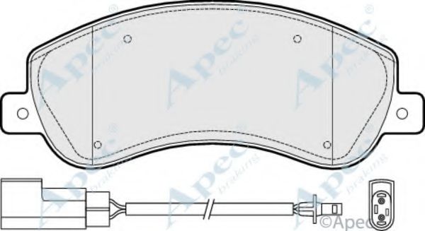 Комплект тормозных колодок, дисковый тормоз APEC braking PAD1475