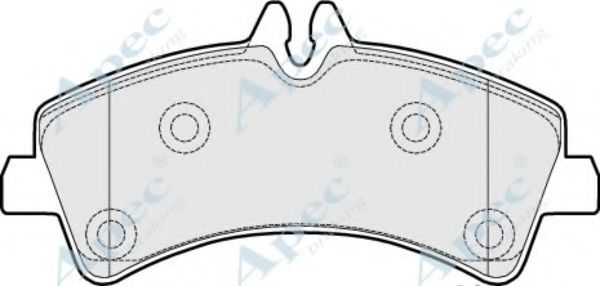 Комплект тормозных колодок, дисковый тормоз APEC braking PAD1517