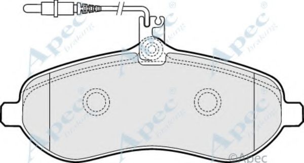 Комплект тормозных колодок, дисковый тормоз APEC braking PAD1539