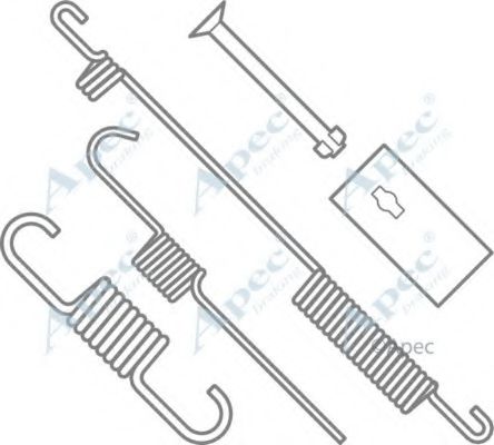 Комплектующие, тормозная колодка APEC braking KIT2002