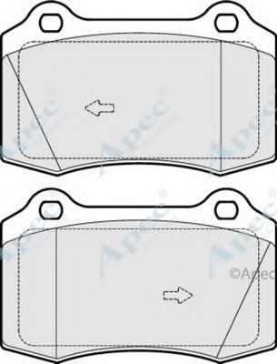 Комплект тормозных колодок, дисковый тормоз APEC braking PAD1704