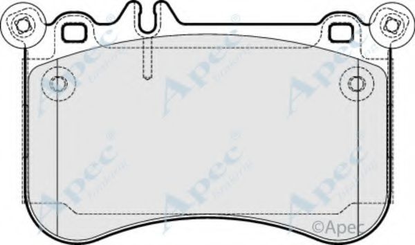 Комплект тормозных колодок, дисковый тормоз APEC braking PAD1838