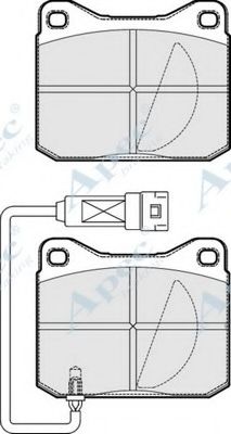 Комплект тормозных колодок, дисковый тормоз APEC braking PAD1901