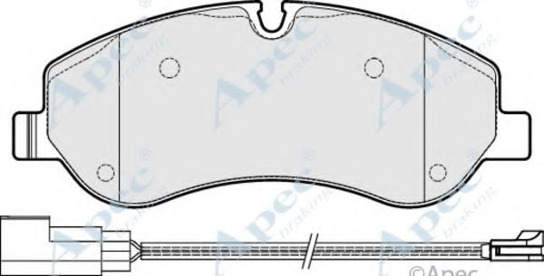 Комплект тормозных колодок, дисковый тормоз APEC braking PAD1930