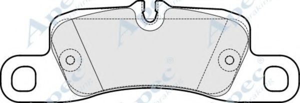 Комплект тормозных колодок, дисковый тормоз APEC braking PAD1665