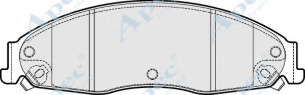 Комплект тормозных колодок, дисковый тормоз APEC braking PAD1702