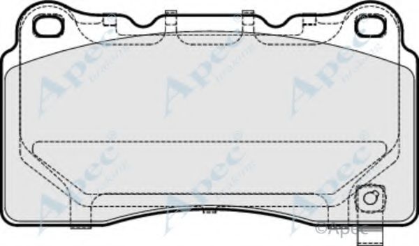 Комплект тормозных колодок, дисковый тормоз APEC braking PAD1993