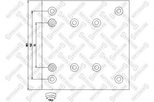 Комплект тормозных башмаков, барабанные тормоза STELLOX 85-01009-SX
