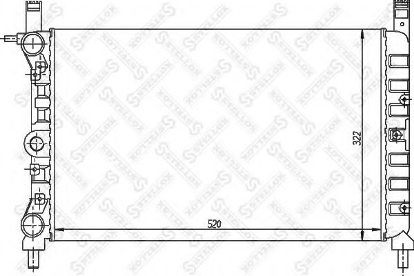 Радиатор, охлаждение двигателя STELLOX 10-25772-SX