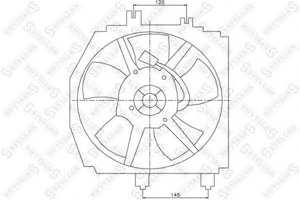 Вентилятор, охлаждение двигателя STELLOX 29-99160-SX