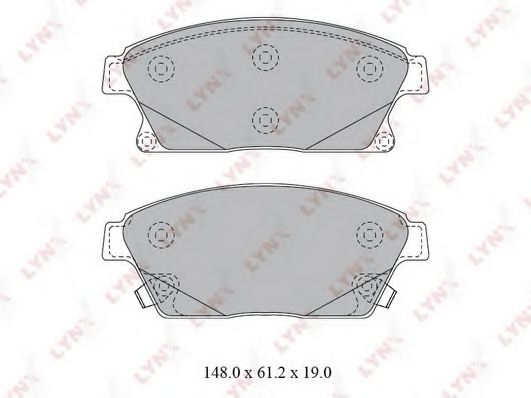 Комплект тормозных колодок, дисковый тормоз LYNXauto BD-1813
