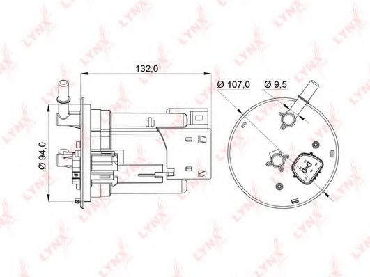 Топливный фильтр LYNXauto LF-957M