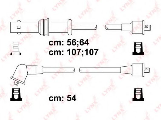 Комплект проводов зажигания LYNXauto SPC7109