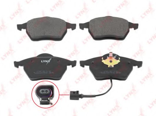 Комплект тормозных колодок, дисковый тормоз LYNXauto BD1212