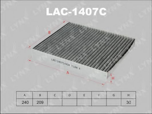 Фильтр, воздух во внутренном пространстве LYNXauto LAC-1407C
