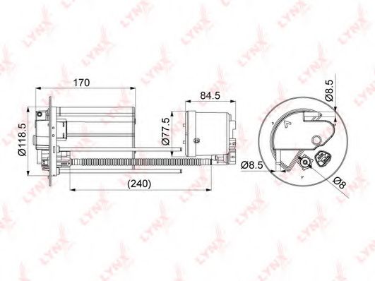Топливный фильтр LYNXauto LF-1075M