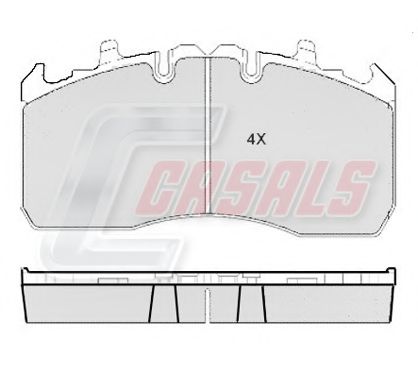 Комплект тормозных колодок, дисковый тормоз CASALS 29291