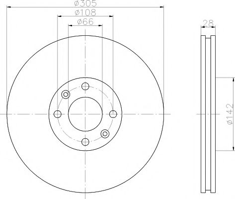 Тормозной диск HELLA PAGID 8DD 355 106-531
