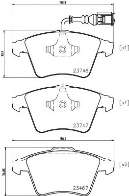 Комплект тормозных колодок, дисковый тормоз HELLA PAGID 8DB 355 011-171