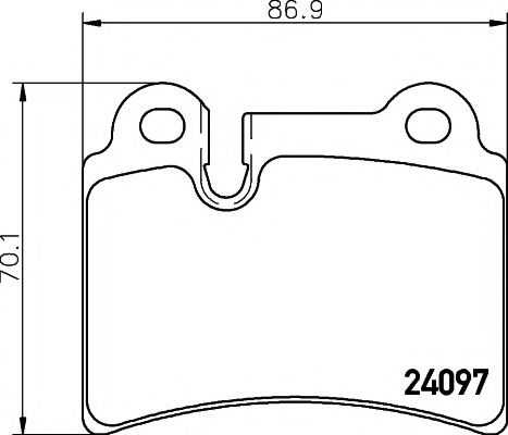Комплект тормозных колодок, дисковый тормоз HELLA PAGID 8DB 355 011-861