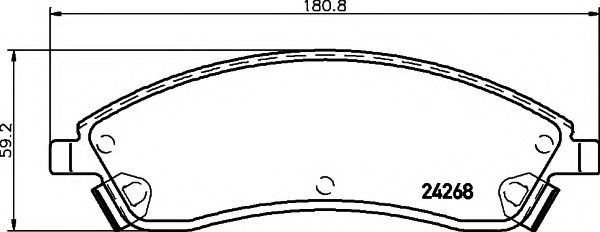 Комплект тормозных колодок, дисковый тормоз HELLA PAGID 8DB 355 012-221