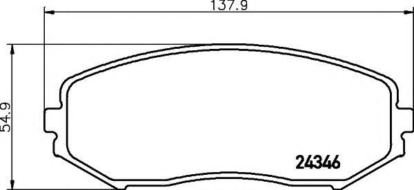 Комплект тормозных колодок, дисковый тормоз HELLA PAGID 8DB 355 012-351