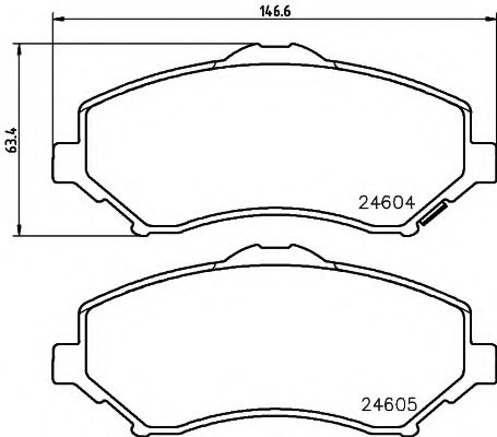 Комплект тормозных колодок, дисковый тормоз HELLA PAGID 8DB 355 014-321