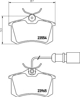 Комплект тормозных колодок, дисковый тормоз HELLA PAGID 8DB 355 018-601