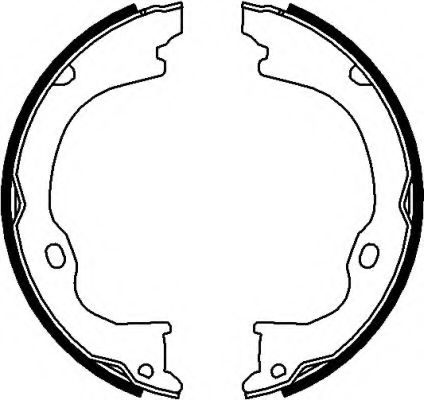 Комплект тормозных колодок, стояночная тормозная система HELLA PAGID 8DA 355 050-911