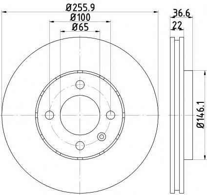 Тормозной диск HELLA PAGID 8DD 355 118-261