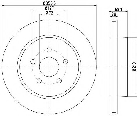 Тормозной диск HELLA PAGID 8DD 355 120-911