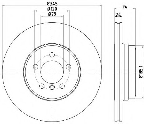 Тормозной диск HELLA PAGID 8DD 355 122-251