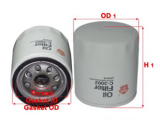 Масляный фильтр SAKURA  Automotive C3002